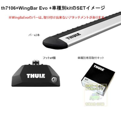 Thule Evo Wing Bar Black 1台分 set