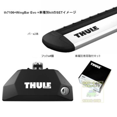 Thule Evo Wing Bar Black 1台分 set